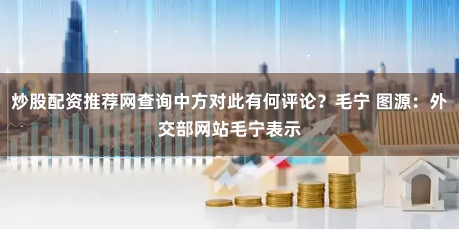 炒股配资推荐网查询中方对此有何评论？毛宁 图源：外交部网站毛宁表示